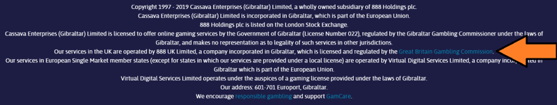 UK licence example