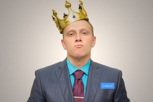Businessman Wearing Crown