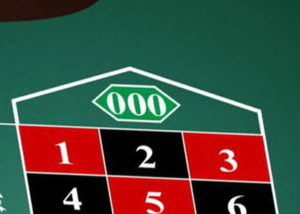 triple zero on roulette table