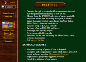 the gaming club online casino 1990s features