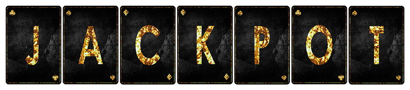 jackpot written on playing cards poker