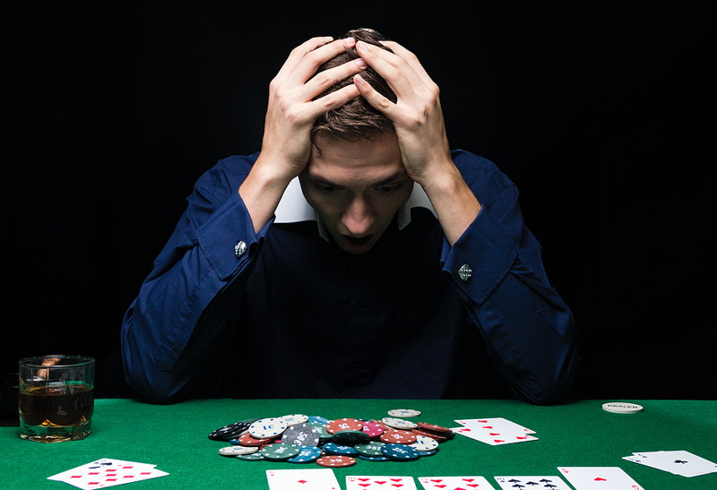 man playing poker